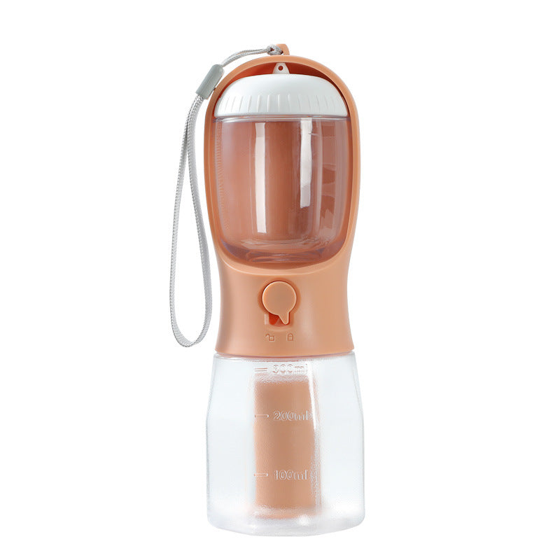 All-in-One Pet Travel Essentials: Water, Food & Waste Bag Dispenser