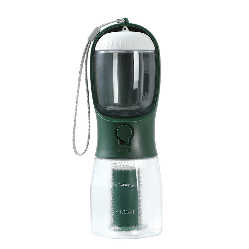 All-in-One Pet Travel Essentials: Water, Food & Waste Bag Dispenser