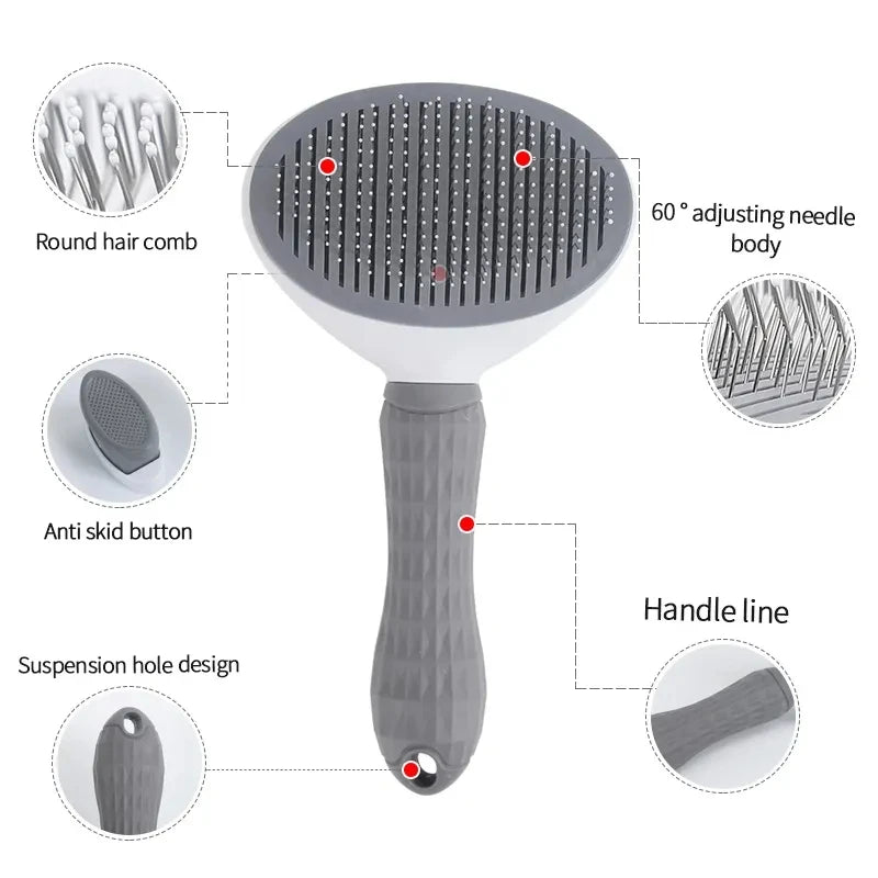 Self-Cleaning Grooming Comb for Cats & Dogs