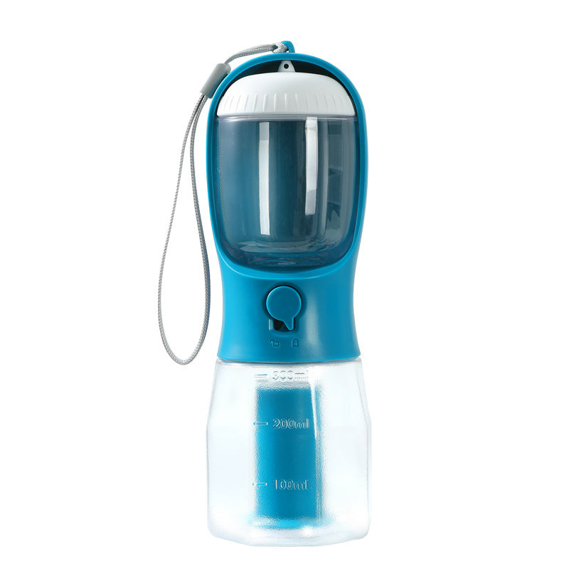 All-in-One Pet Travel Essentials: Water, Food & Waste Bag Dispenser