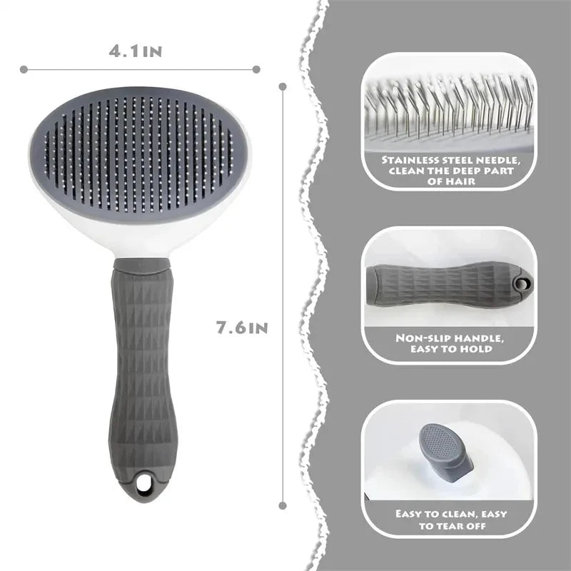 Self-Cleaning Grooming Comb for Cats & Dogs