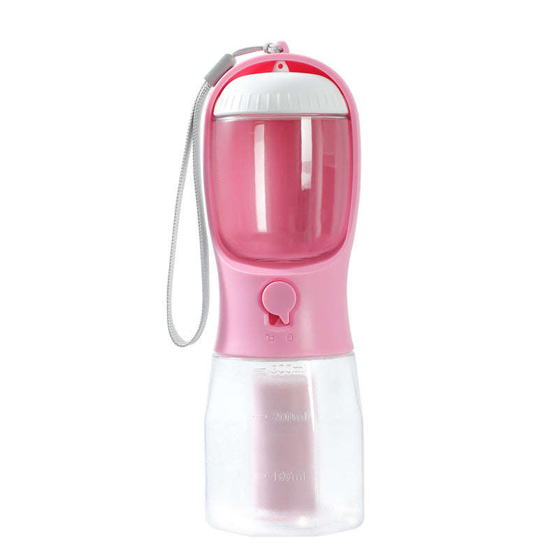 All-in-One Pet Travel Essentials: Water, Food & Waste Bag Dispenser